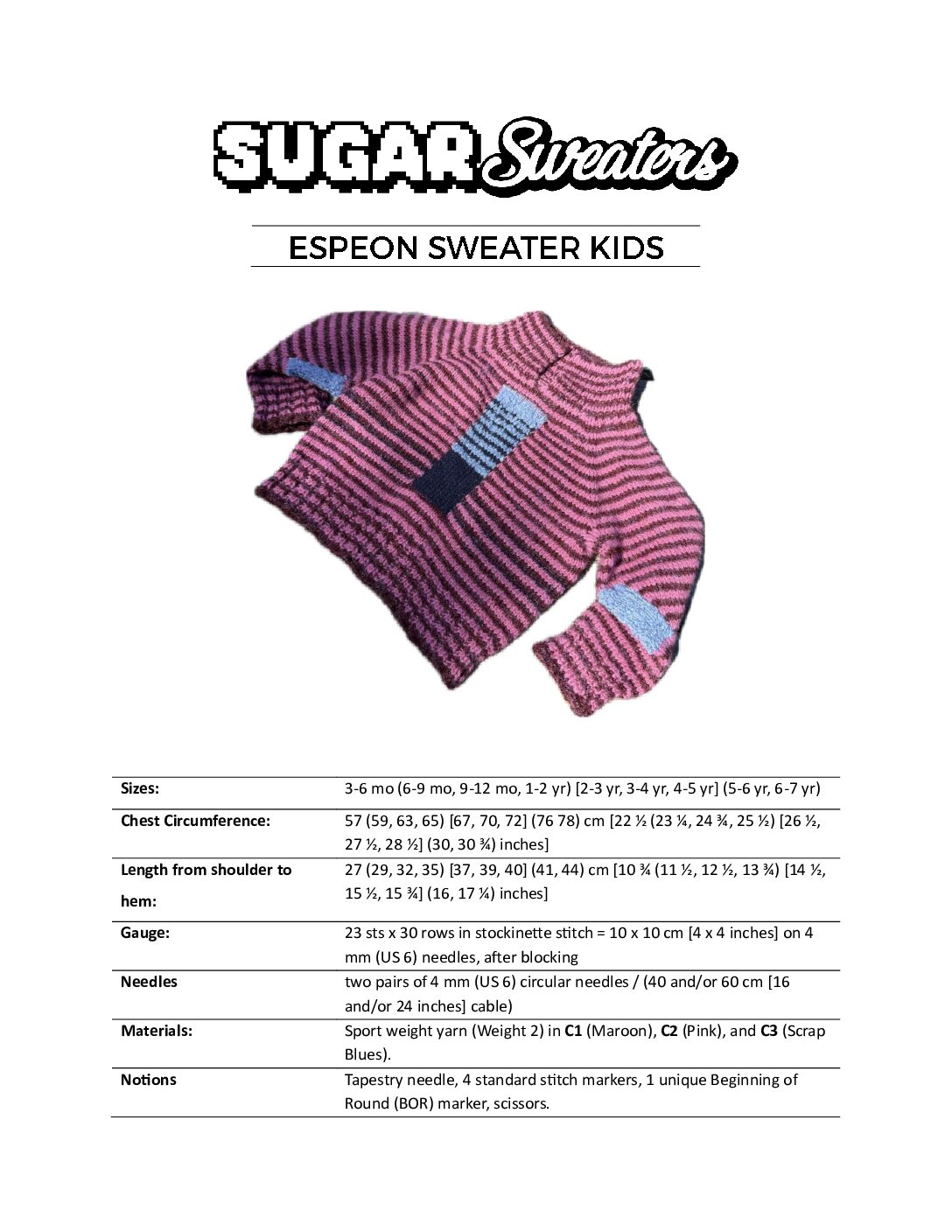 ESPEON SWEATER KIDS - coverpage